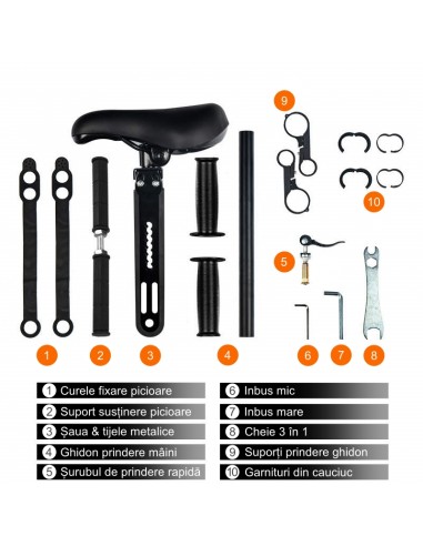 Scaun Bicicleta Copii 2-5 ani, Montare pe Fata, Cadru - AZSHOP.ro