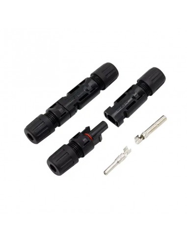 Set conectori, mufe MC4 1000V DC 30A mama și tată pt. conductori, cabluri solare de 4-6mm pt. panouri fotovoltaice