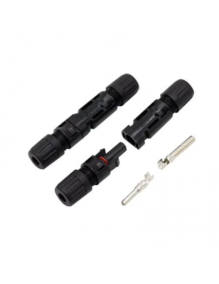 Set conectori, mufe MC4 1000V DC 30A mama și tată pt. conductori, cabluri solare de 4-6mm pt. panouri fotovoltaice