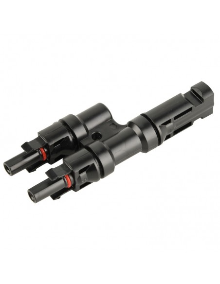 Set Conectori, mufe MC4 1 la 2T branch, ramnificati 1000V DC 30A pt. conductor, cablu solar de 4-6 mm, panouri fotovoltaice