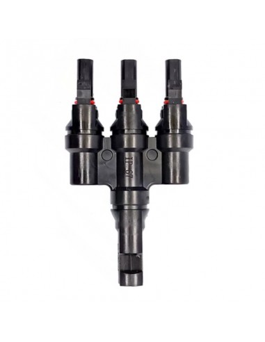 Set conectori, mufe MC4 1 la 3T branch, ramnificati 1000V DC 30A pt. conductori, cabluri solare de 4-6 mm panouri fotovoltaice