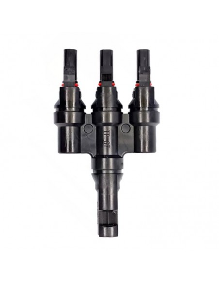 Set conectori, mufe MC4 1 la 3T branch, ramnificati 1000V DC 30A pt. conductori, cabluri solare de 4-6 mm panouri fotovoltaice