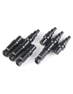 Set conectori, mufe MC4 1 la 3T branch, ramnificati 1000V DC 30A pt. conductori, cabluri solare de 4-6 mm panouri fotovoltaice 2