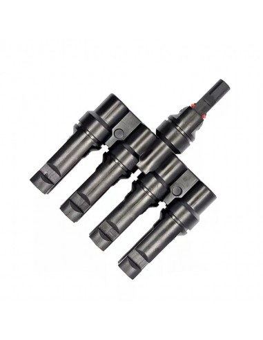 Set Conectori, mufe tip MC4 1 la 4T branch, ramnificati 1000V DC 30A pt. conductor, cablu solar de 4-6 mm panouri fotovoltaice